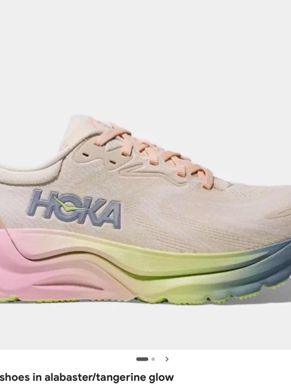 Hoka Arahi 8 Women's Alabaster Sneaker with Tangerine Glow Gradient - 9.5